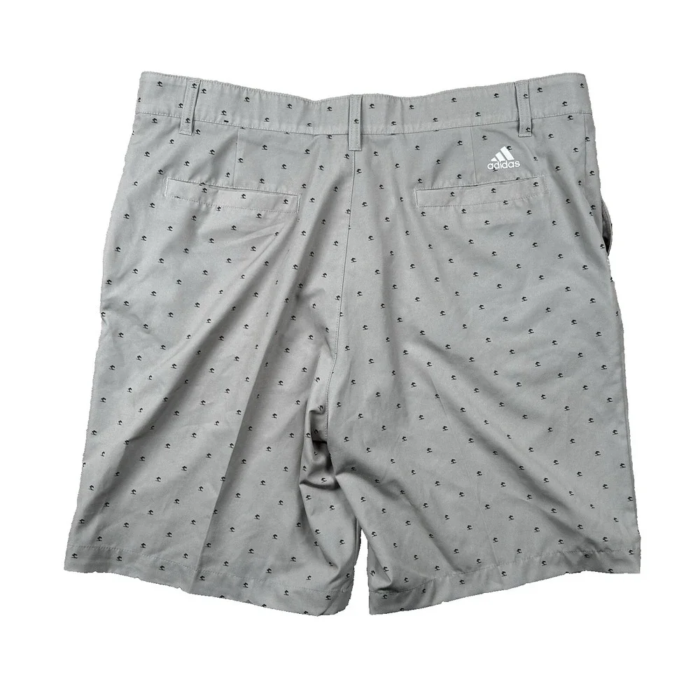 Adidas Golf Shorts Mens 38 Performance Stretch Grippy Waist All Over Print Trees